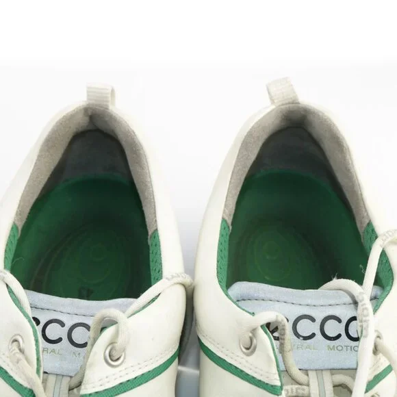 Ecco Mens Biom G2 Golf Shoes Size 43 9 Waterproof White Yak Sneakers Soft Spikes - Picture 11 of 13